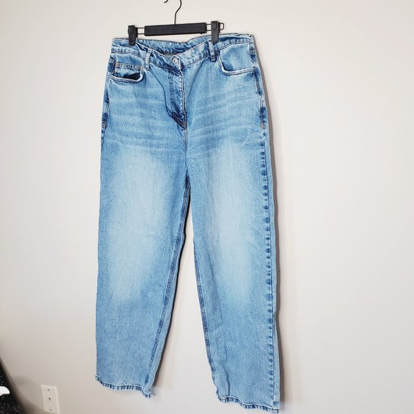 Collusion Jeans High Rise Dad Baggy Vintage Fit Blue 14(plus size) - Picture 2 of 13